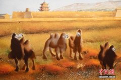 探秘嘉峪关驼绒画：骆驼绒毛作画打造真材山水画